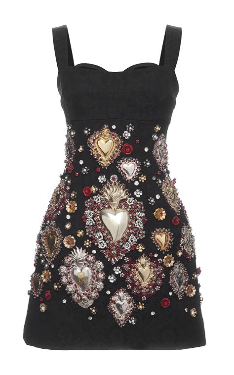 Dolce & Gabbana Sacred Heart Dress in Black .